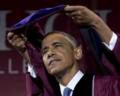 At Morehouse, Obama discusses men's role