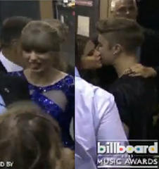 Taylor Swift Repulsed By Selena Gomez/Justin Bieber Kiss At Billboard Awards
