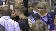 Justin Bieber and Selena Gomez Kiss Backstage at the 2013 Billboard Awards