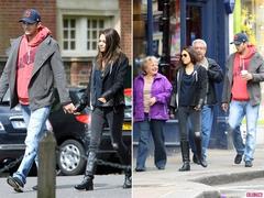 Mila Kunis and Ashton Kutcher Stroll London With Her Parents