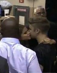 Justin Bieber and Selena Gomez Share Kiss at 2013 Billboard Music Award's Backstage
