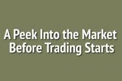 a peek into the market before the trading starts